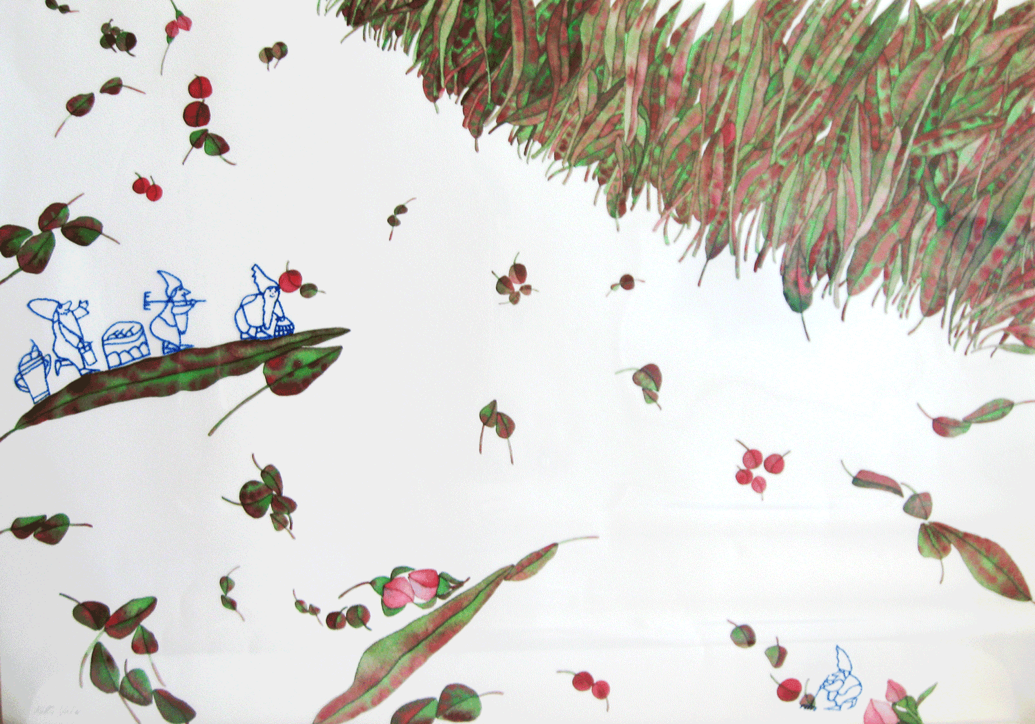 Sügis aias 50x73cm (akvarell)