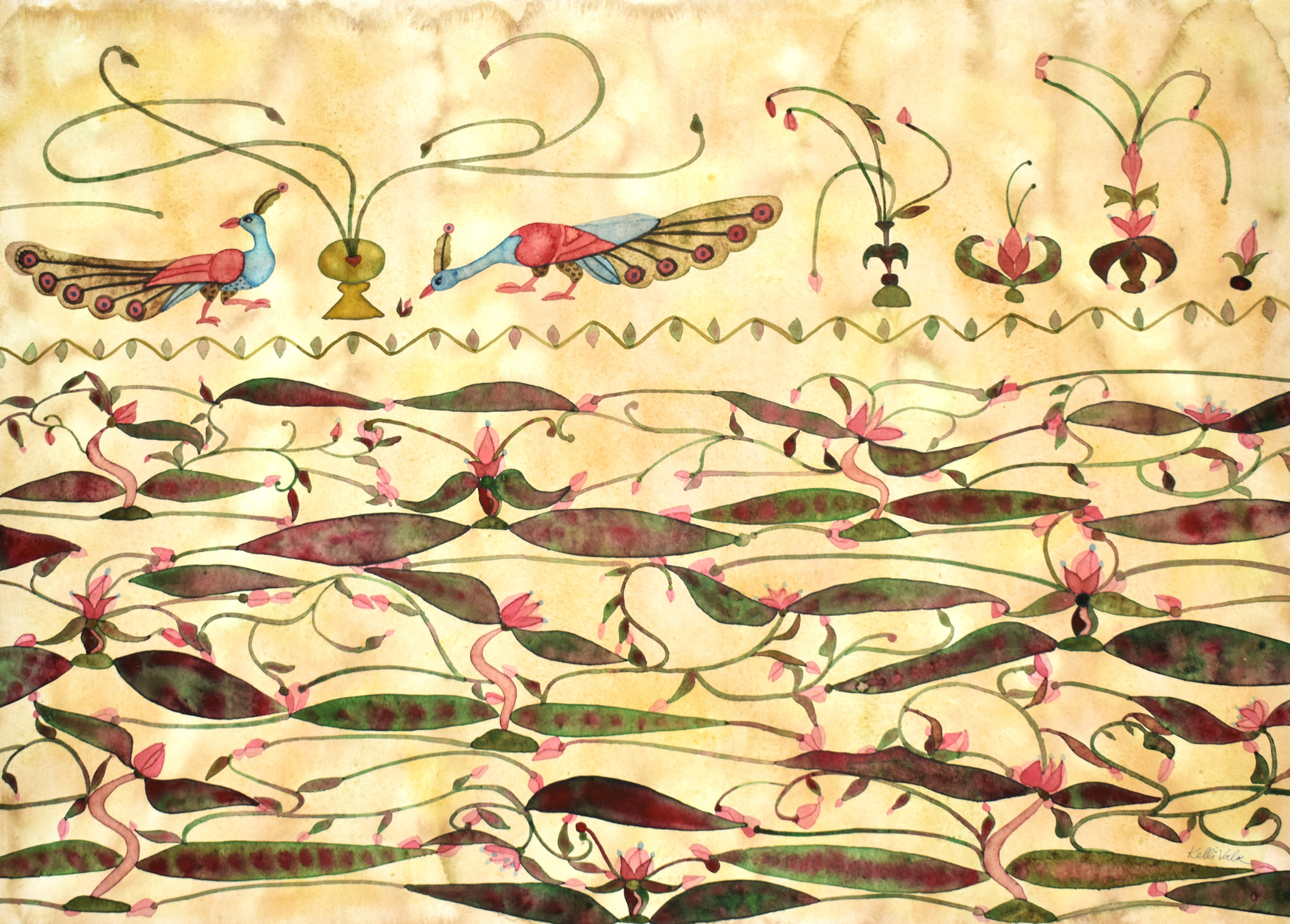Lootuse õied (akvarell, 72x61cm)